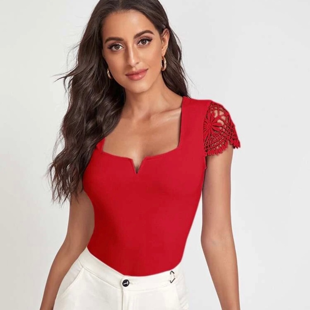 Lace sleeve Top